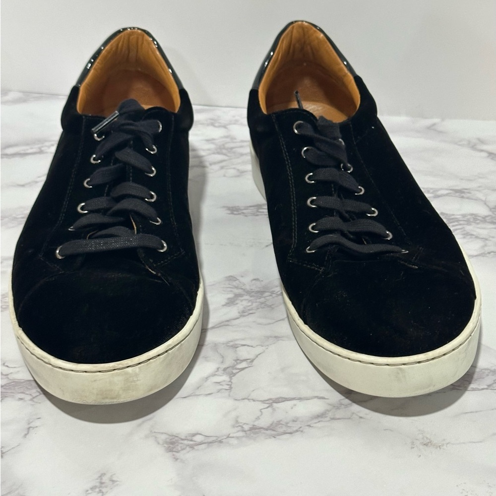 Magnanni Men's Dalia Velvet Sneakers Black - Picture 4 of 11